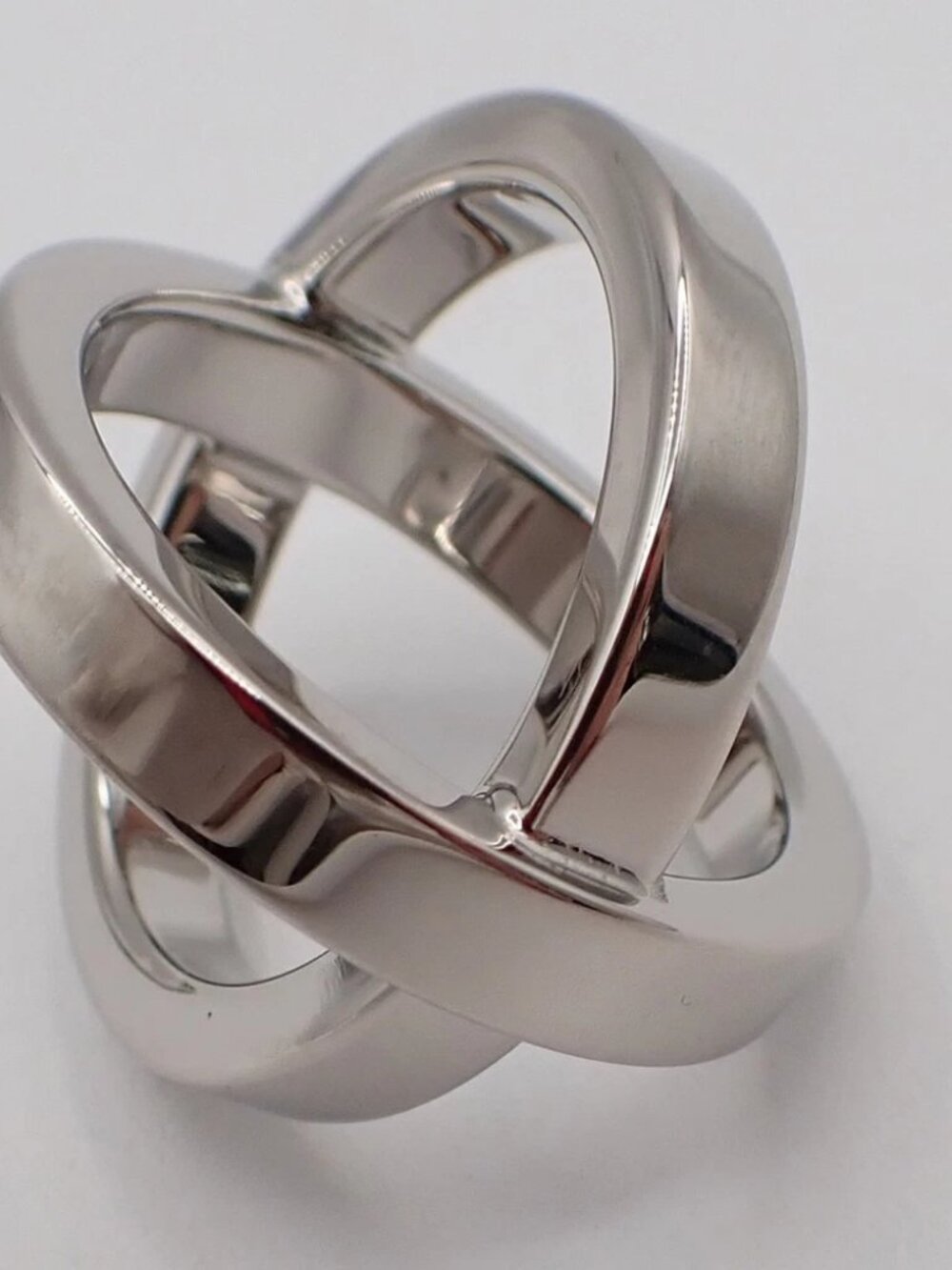 HERMES Baycrew's Bijouterie Fantaisie Scarf Ring Silver Accessory 63RF743